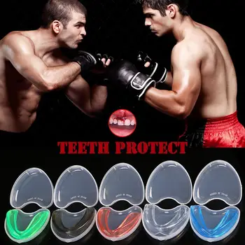 1 Nastavte Mouthguard Úst Stráže Zuby Chrániť Pre Box, Futbal, Basketbal, Karate, Muay Thai Bezpečnosť Ochrana