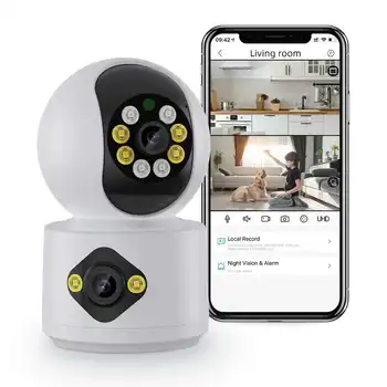 1080P Bluetooth, IP Kamery Pár Duálny Objektív, Video Prepojenie Plné Farby AI Humanoidný Detekcie Home Security CCTV Baby Monitor Cam