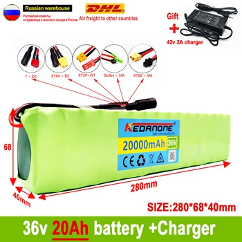 10S3P 36V 20Ah Batérie klince batéria 18650 Li-Ion Batérie 500W 350W Pre Vysoký Výkon elektrický skúter Motocykel, Skúter