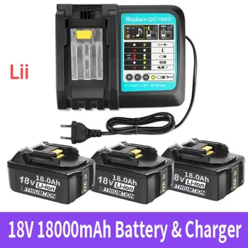 18V 20000mAh Nabíjateľná Náradie Batéria pre Makita s LED Li-ion Výmena LXT BL1860B BL1860 BL1850+3A Nabíjačky