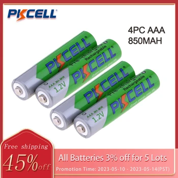 2/4/8/12/28/50Pcs PKCELL AAA Batérie 3A 1.2 V Ni-MH AAA Nabíjateľné Batérie Batérie nízke samo vybíjanie Batérie typu aaa 850mAh