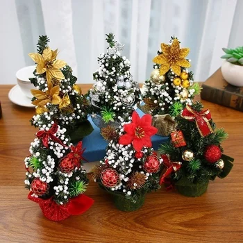 20 cm Mini Vianočný Strom Decor Stôl Tabuľka Dekor Malé Strany Ozdoby na Vianočný Darček