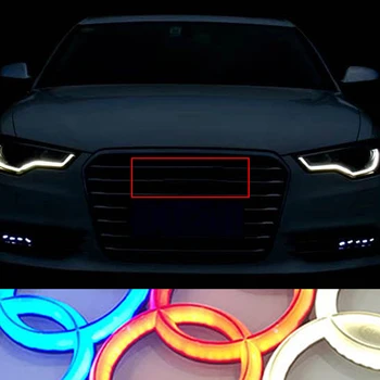 27.3*9.5 cm Čierne Logo LED Insígnie Svetlo Mriežka Svetla LED Dynamické svetlá Pre Audi A4 A5 A6 A7 A1 A3 RS3 RS5 Q5 Q7 Audi Logo Svetlo