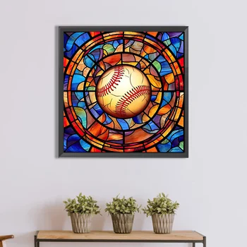 5D DIY Plné Kolo Vŕtačky Diamantové Maľovanie vitráže Baseball Auta Domova
