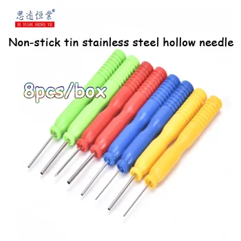 8x Nehrdzavejúcej Ocele Non-stick Tin Hollow Core Needle Súpravy Pre Spájkovanie Pomáhať Nástroje