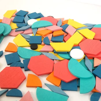 Drevené Tvorivé Skladačka Puzzle, Hračky pre Deti Raného Vzdelávania Puzzle Puzzle s Rôzne Geometrické Tvary Zaujímavé