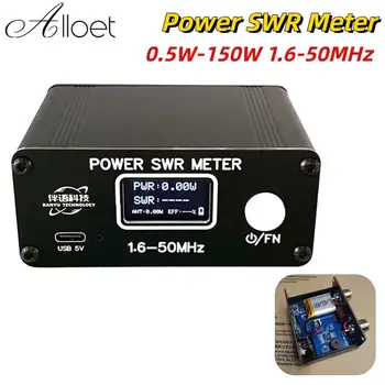 HF Digitálny Displej Krátke Vlny Stojatej Vlny Meter QRP 150W 1.6-50MHz SWR HF Krátke Vlny Stojatej Vlny SWR Meter / Power Meter