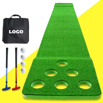 Indoor Golfové Putting Green Mat Skladacia Školenia Golf Praxe Mat s Guľou & Carry Taška