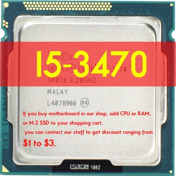 Intel Core i5-3470 i5 3470 3.2 GHz Používa Quad-Core CPU Procesor 6MB 77W LGA1155 Atermiter B75 základná Doska Pre Intel LGA 1155 auta