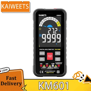 KAIWEETS KM601 Digitálny Multimeter, 10000 Počíta True-RMS Meter, Inteligentný Režim, Manuálny Režim, LED Blesk, Konektory, Auto-Lock