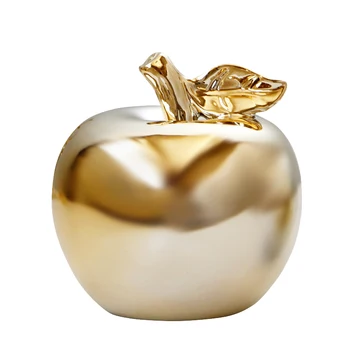 Keramické Apple Figúrky, Vianočné Ovocie Dekorácie Apple Model Dekoračné Figúrky Rekvizity Domáce Dekorácie-Zlatá