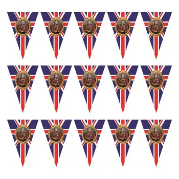 Kráľ Karol Bunting Vlajka Anglicka Kráľ Karol III Banner Môže 6. Oslava Kráľovskej Korunovácie Banner Dekorácie Na