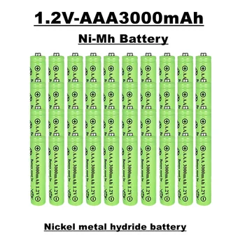 Lupuk-1.2 V nikel-metal-hydridové nabíjateľné batérie AAA model, 3000mAH, vhodné pre diaľkové ovládanie, hračky, hodiny, rádiá,atď