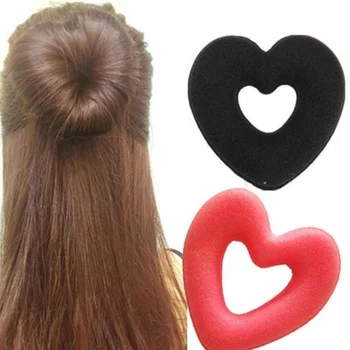 Láska V Tvare Srdca Vlasy Buchta Maker Vlasy Scrunchie Čelenky Twist Šišku Curler Hairbands Slučky Kučeravé Maker Ženy Účes Nástroje