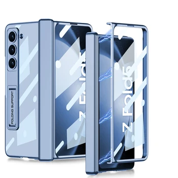 Magnetický Záves Pre Samsung Galaxy Z 5 Násobne Prípade Jasne Postaviť Ochranný Film Displeja Krytu