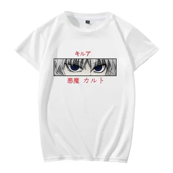Móda Japonské Anime pánske T-shirt Killua Hunter Nadrozmerná Voľné Ležérne Oblečenie pre Mužov Unisex Pár Manga Krátke Sleeve Tee