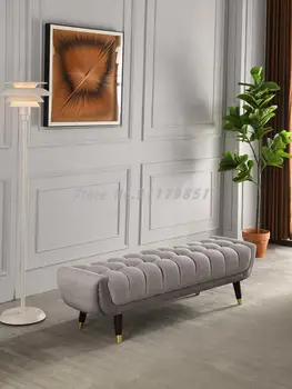 Nordic posteľ konci stolice jednoduché moderné šatňa obývacia izba Americký sedacia lavica odevy predajne obuvi, výmena stolice svetlo luxus