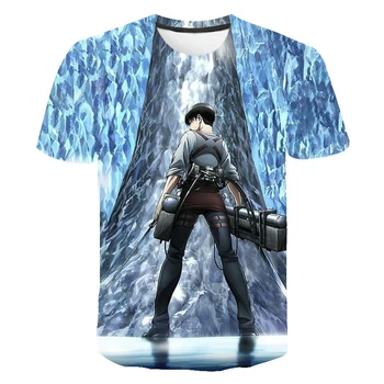 Nové Anime Útok Na Titan 3D Tlač T-shirt Streetwear Módy Muži Ženy Šport Bežné Tričko Tees Topy Streetwear Oblečenie