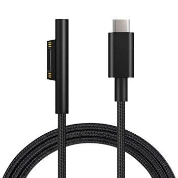 Nylon Pletená USB-C Nabíjací Kábel Pre Povrchovú Pro 6/5/4/3 Povrch Notebooku 1,5 M maximálne 45 w 15V PD Napájací Kábel