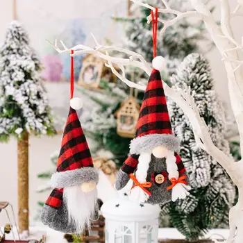 Ornament Príjemné Vianočné Gnome Plyšové Hračky s Závesné Lano LED Svetlo Vytvoriť Atmosféru, Útulné Vianočné Ozdoby
