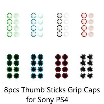OSTENT 8pcs Mäkké Silikónové Palec Stick Grip Spp Kryt pre Sony PS4 Bezdrôtový ovládač Gamepad Ovládač Prípade Príslušenstvo