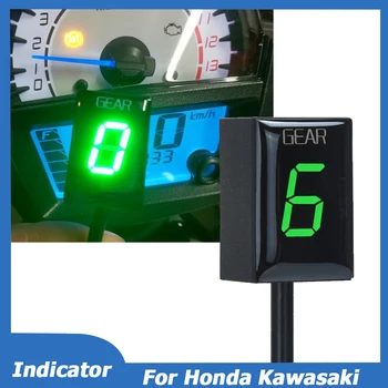 Pre Honda Fit Kawasaki ER6N Z1000SX Ninja300 Z750, Z800 Motocykel Direct Mount 1-6 Rýchlosť Výstroj LCD Displej Ukazovateľ Príslušenstvo