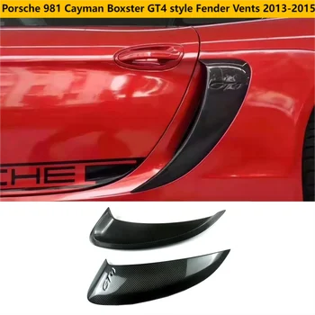 Pre Porsche 981 Cayman Boxster GT4 štýl 2013 2014 2015 Uhlíkových Vlákien Dvere Auta Strane Blatník Otvory Trim Rám, Kryt Dekorácie