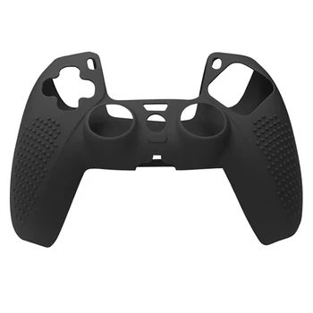 pre PS5 Herný ovládač Silikónový Ochranný Kryt pre PS5 Non-Slip Rukoväť Kryt(Čierny)