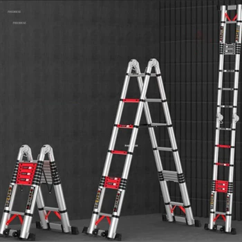 Pribrala Krok Rebríky pre Kuchyňa Teleskopický Hliníkový Rebrík Multi-funkčné Zdvíhacie Schody Prenosný Skladací Rebrík pre Domáce