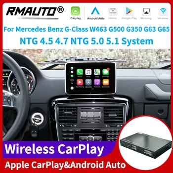 RMAUTO Bezdrôtový Apple CarPlay NTG 4.5 4.7 NTG 5.0 5.1 na Mercedes Benz G-Class W463 G500 G350 G63 G65 Android Auto Zrkadlo Odkaz