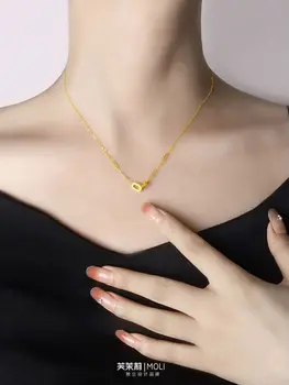 Skutočné 18K Gold Jemné Šperky Au750 Reťazca Náhrdelník Klasický Jednoduchý Dizajn Čistého Zlata Strana pre Ženy Darček AU750