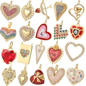 Sladké Srdce zobrazili kľúčové tlačidlá pre Šperky Uskutočňovanie Dodávok Kvet Zlatá Farba Dijes Boho Diy Náušnice, Náramok, Náhrdelník, Doprava Zdarma Položiek