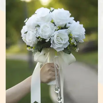 Svadobné Kytice Nevesty Umelé Drží Kvet, Ručné Bridesmaid, Simulované Svadobné Kvetinové Kytice, Svadobné Dekorácie