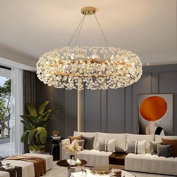 Svetlo Luxusné LED Krištáľový Luster Nordic Moderná Vila Obývacia Izba, Spálňa, Kuchyňa, Jedáleň Domova Vnútorné Osvetlenie