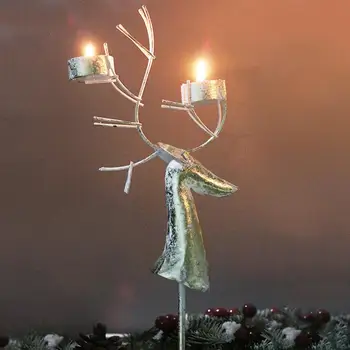 Tabuľka svietnik Šumivé Vianočné svietniky Slávnostné Ploche Dekorácie s Tepelne-odolné Kolo Základy Vianočný Strom Elk