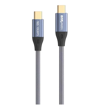 TYP-C C Kábel USB 3.1 Gen2 10Gbps 4K 60Hz Video Nylon Tkanie Zliatiny Power Line Pre počítače Notebooky