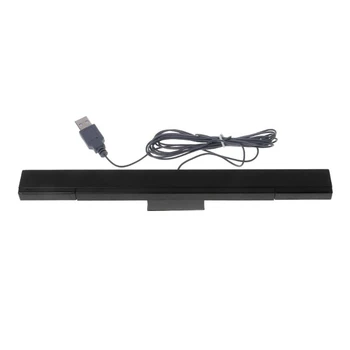 USB Snímača Bar pre WII Nahradenie Infračervený IR Lúč Snímača Pohybu Signál Prijímača pre Wii Systém s Stand-Black