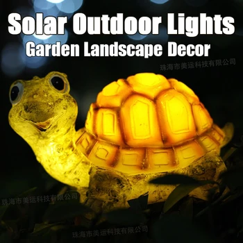Vonkajšie Slnečné Korytnačka Svetlá LED Tvorivé Zvierat Cartoon Villa Balkón Nádvorie Krajiny Dekorácie Nepremokavé Záhrade Trávnik Lampa
