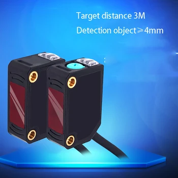 WT-100N cez diaľkové optické prepínanie snímačov cez lúča 3m na detekciu malých objektov, 4 mm