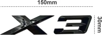 X3 Znak Lesklá Čierna Originálne OEM Veľkosť Výmena za BMW Veka batožinového priestoru Zadný Znak, Odznak Štítok Štítok Odtlačkový