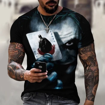 Zlé Klaun Heath Ledger 3D Tlač Farebné Grafické Kolo Krku T-Shirt Pre Mužov/Ženy Móda Populor Rýchle Sušenie Topy Tees