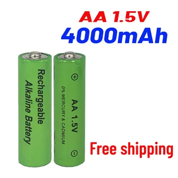 Značka AA nabíjateľné batérie 4000mah 1,5 V Nové Alkalické Nabíjateľná batery pre led svetlo hračka mp3 + doprava Zadarmo